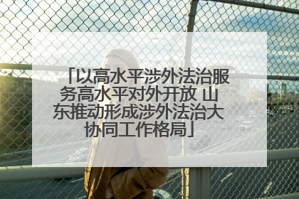 以高水平涉外法治服务高水平对外开放 山东推动形成涉外法治大协同工作格局