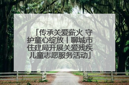 传承关爱薪火 守护童心绽放丨聊城市住建局开展关爱残疾儿童志愿服务活动