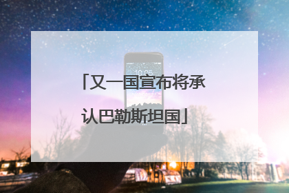 又一国宣布将承认巴勒斯坦国