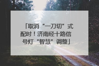 取消“一刀切”式配时！济南经十路信号灯“智慧”调整
