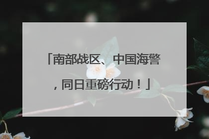 南部战区、中国海警，同日重磅行动！