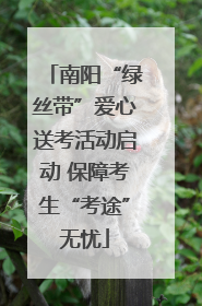 南阳“绿丝带”爱心送考活动启动 保障考生“考途”无忧