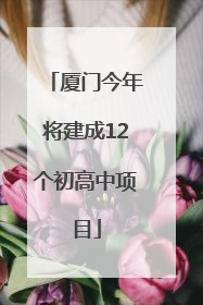 厦门今年将建成12个初高中项目
