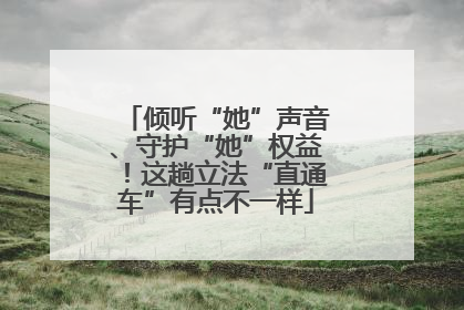 倾听“她”声音、守护“她”权益！这趟立法“直通车”有点不一样