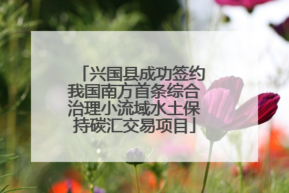兴国县成功签约我国南方首条综合治理小流域水土保持碳汇交易项目