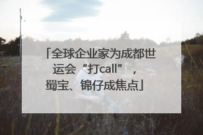 全球企业家为成都世运会“打call”，蜀宝、锦仔成焦点