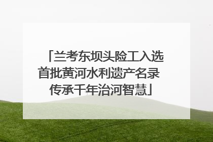 兰考东坝头险工入选首批黄河水利遗产名录 传承千年治河智慧
