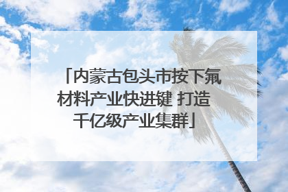 内蒙古包头市按下氟材料产业快进键 打造千亿级产业集群