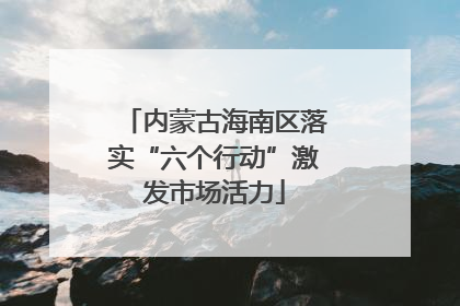 内蒙古海南区落实“六个行动”激发市场活力