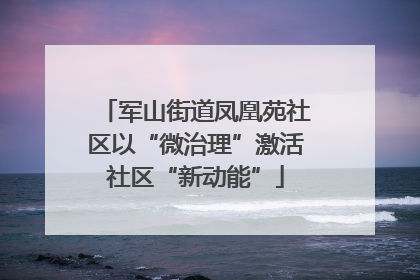 军山街道凤凰苑社区以“微治理”激活社区“新动能”