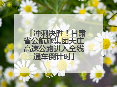 冲刺决胜！甘肃省公航旅集团天庄高速公路进入全线通车倒计时