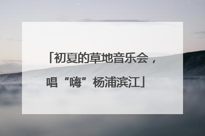 初夏的草地音乐会，唱“嗨”杨浦滨江