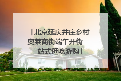 北京延庆井庄乡村奥莱商街端午开街 一站式逛吃游购