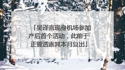吴谨言现身机场参加产后首个活动，此前于正曾透露其本月复出