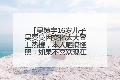 吴镇宇16岁儿子吴费曼因变化太大登上热搜，本人晒搞怪照：如果不喜欢现在的我可以离开