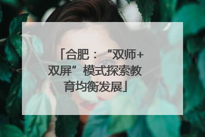 合肥：“双师+双屏”模式探索教育均衡发展