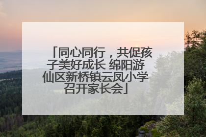 同心同行，共促孩子美好成长 绵阳游仙区新桥镇云凤小学召开家长会