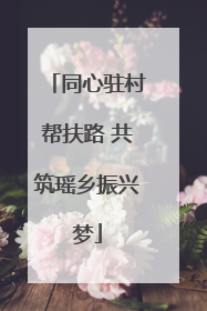 同心驻村帮扶路 共筑瑶乡振兴梦