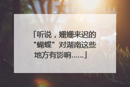 听说，姗姗来迟的“蝴蝶”对湖南这些地方有影响……
