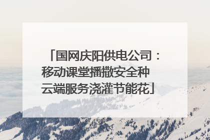 国网庆阳供电公司：移动课堂播撒安全种 云端服务浇灌节能花