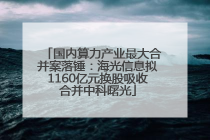 国内算力产业最大合并案落锤：海光信息拟1160亿元换股吸收合并中科曙光
