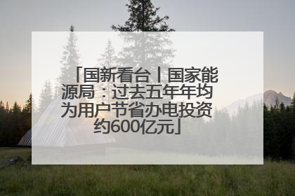 国新看台丨国家能源局：过去五年年均为用户节省办电投资约600亿元