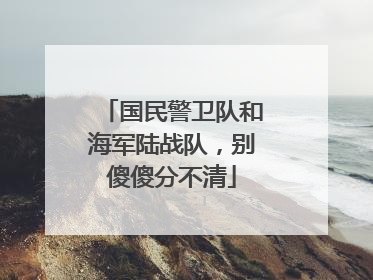 国民警卫队和海军陆战队，别傻傻分不清
