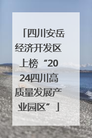 四川安岳经济开发区上榜“2024四川高质量发展产业园区”