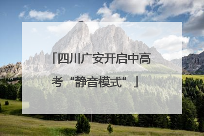 四川广安开启中高考“静音模式”