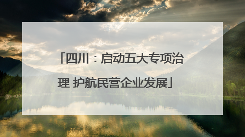 四川：启动五大专项治理 护航民营企业发展