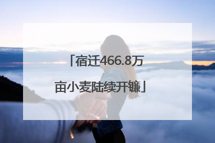 宿迁466.8万亩小麦陆续开镰