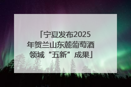 宁夏发布2025年贺兰山东麓葡萄酒领域“五新”成果