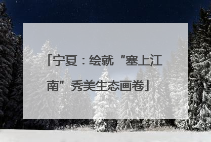 宁夏：绘就“塞上江南”秀美生态画卷