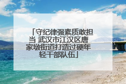 守纪律强素质敢担当 武汉市江汉区唐家墩街道打造过硬年轻干部队伍
