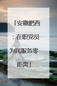 安徽肥西：在职党员为民服务零距离