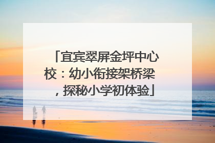 宜宾翠屏金坪中心校：幼小衔接架桥梁，探秘小学初体验