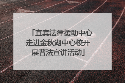 宜宾法律援助中心走进金秋湖中心校开展普法宣讲活动