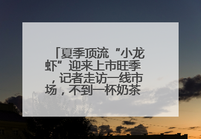夏季顶流“小龙虾”迎来上市旺季，记者走访一线市场，不到一杯奶茶钱就能买斤虾