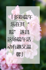 多彩端午 乐在其“粽” 遂昌这场端午活动有趣又温馨