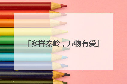 多样秦岭，万物有爱