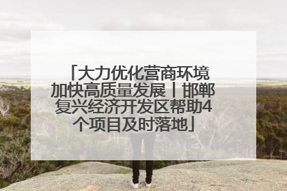 大力优化营商环境 加快高质量发展丨邯郸复兴经济开发区帮助4个项目及时落地