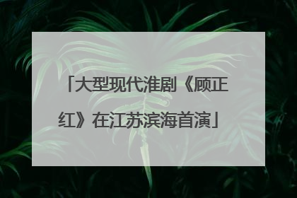 大型现代淮剧《顾正红》在江苏滨海首演
