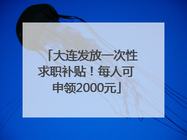 大连发放一次性求职补贴！每人可申领2000元