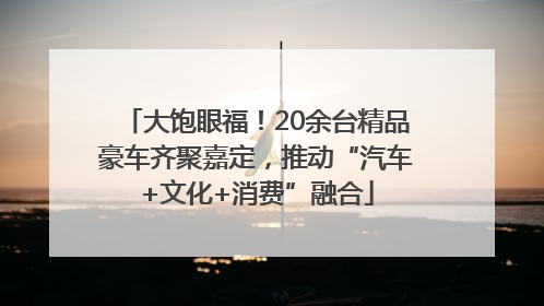 大饱眼福！20余台精品豪车齐聚嘉定，推动“汽车+文化+消费”融合