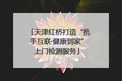 天津红桥打造“携手互联·健康到家”上门检测服务