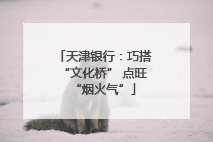 天津银行：巧搭“文化桥” 点旺“烟火气”