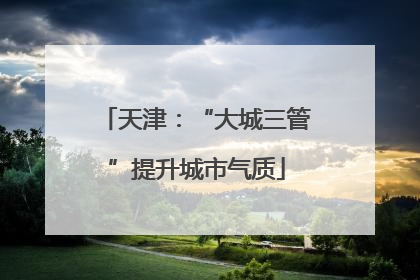 天津：“大城三管”提升城市气质