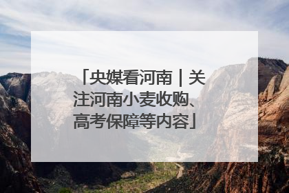 央媒看河南｜关注河南小麦收购、高考保障等内容