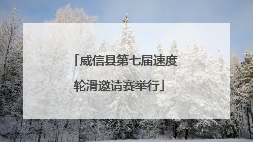 威信县第七届速度轮滑邀请赛举行
