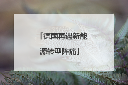 德国再遇新能源转型阵痛